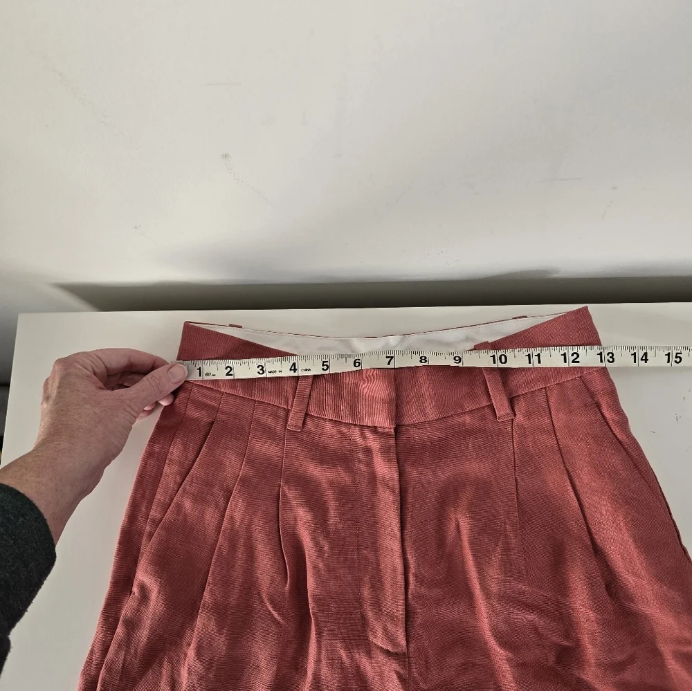 Wilfred The Effortless Pant Linen High Waist Wide Leg 0 Moroccan Spice Pink